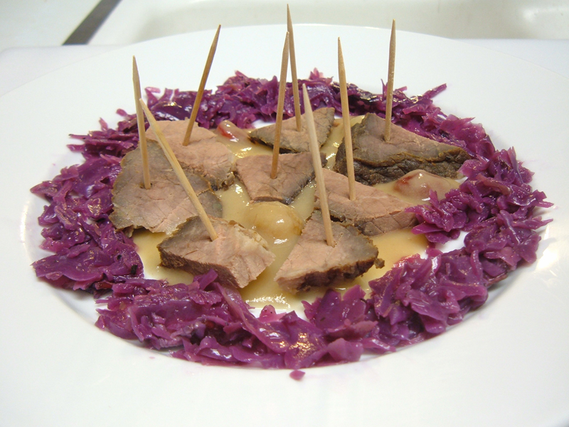 Sauerbraten with Braised Red Cabbage Sauerbraten with Braised Red Cabbage